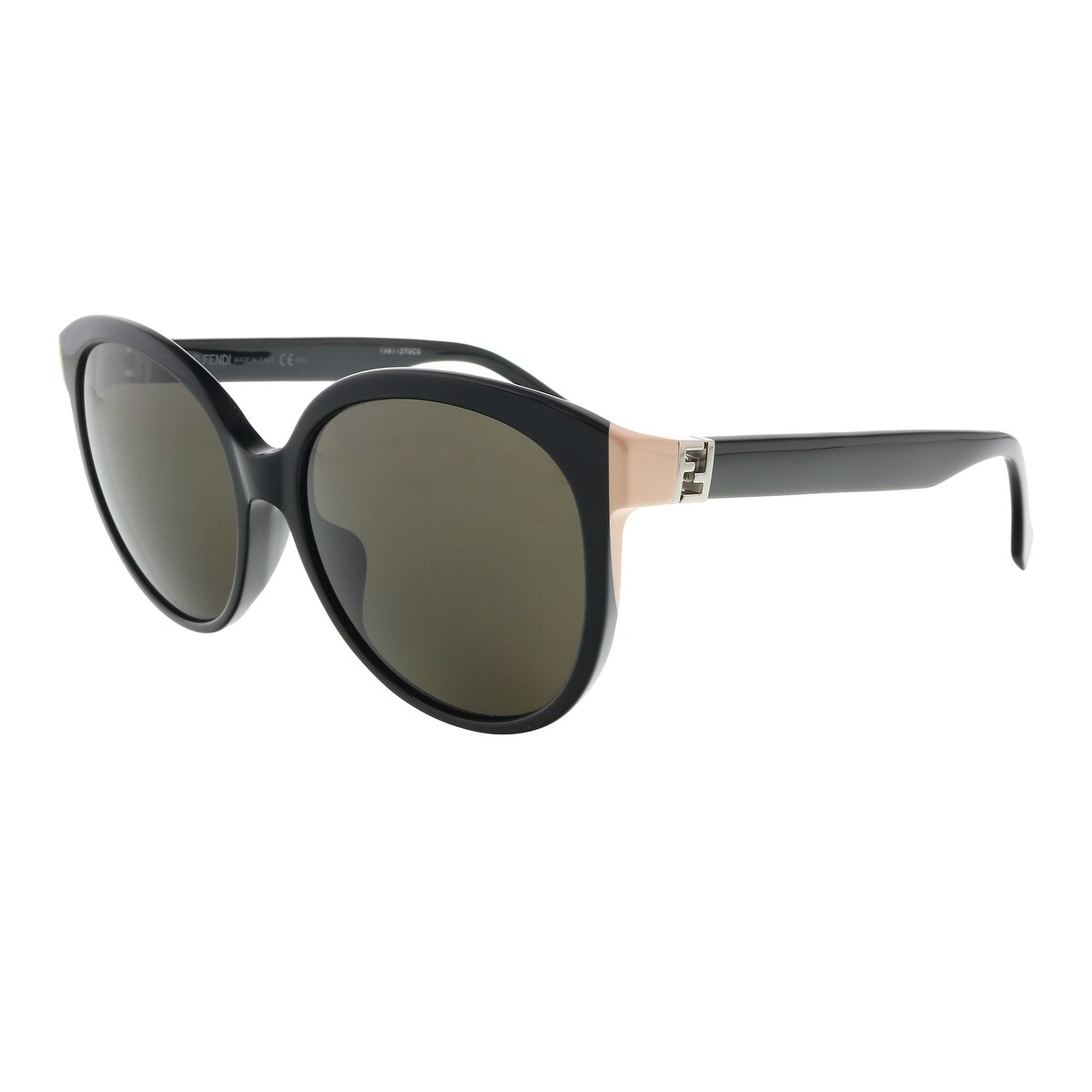 Shop Fendi Ff0144 F S 029a Shiny Black Cateye Sunglasses 57 17