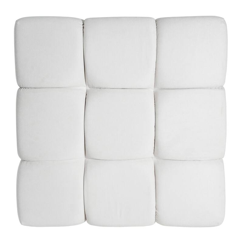 Christopher Knight Home - Biscuit Modern Upholstered Tufted Ottoman with Deep Cushion Design