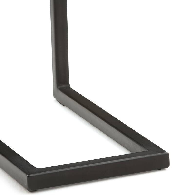 WYNDENHALL Rhonda 18 inch Wide Solid Metal Industrial C Side Table - 18 W x 10 D x 24 H