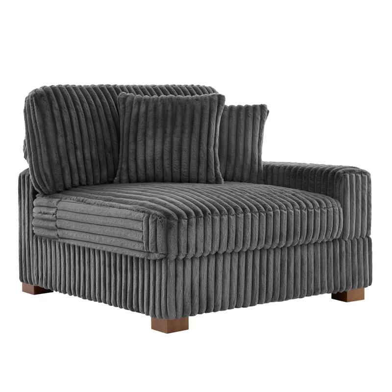 118.4"W Plush Modular Sectional Sofa with Pillows