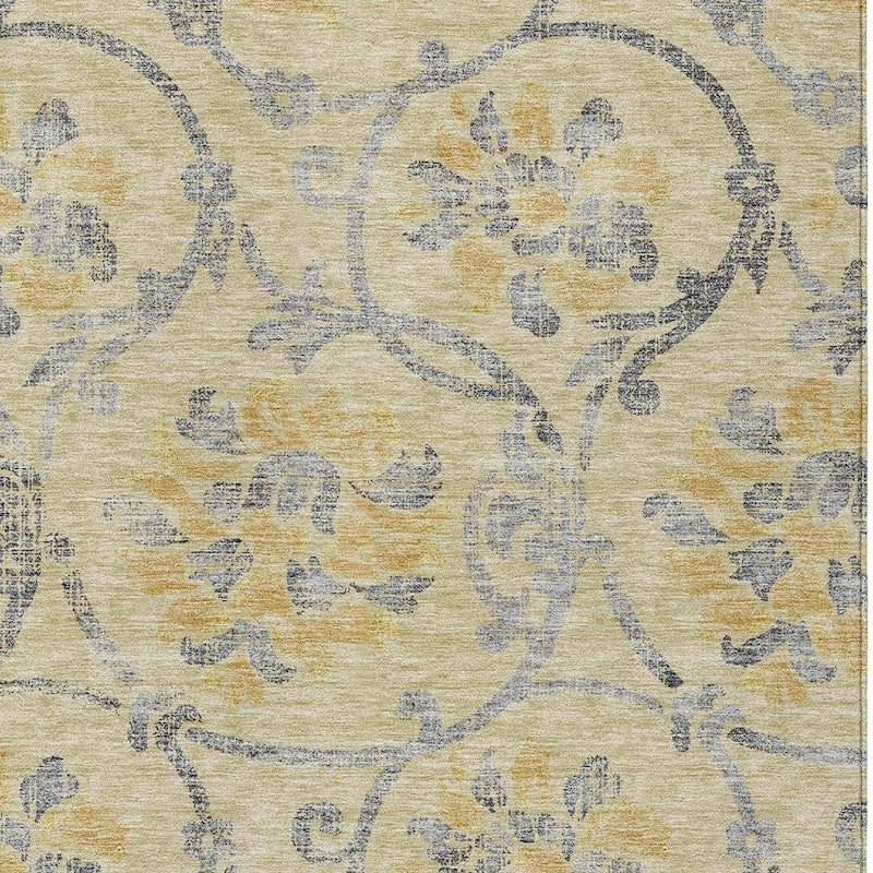 HomeRoots Floral Traditional Rectangle Outdoor Rug