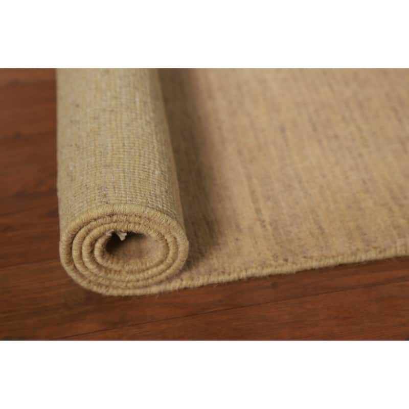Modern Beige Gabbeh Oriental Foyer Rug Handmade Wool Carpet - 2'8"x 4'1"