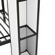 preview thumbnail 8 of 17, Twin over Twin Castle-Shaped Metal Bunk Bed with Wardrobe and Multiple Storage