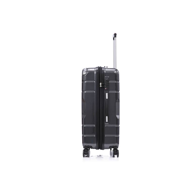 3 Piece Technology PC Hardshell Lightweight Durable Suitcase with Rotating Wheels and Adjustable Ergonomic Telescopic Handle