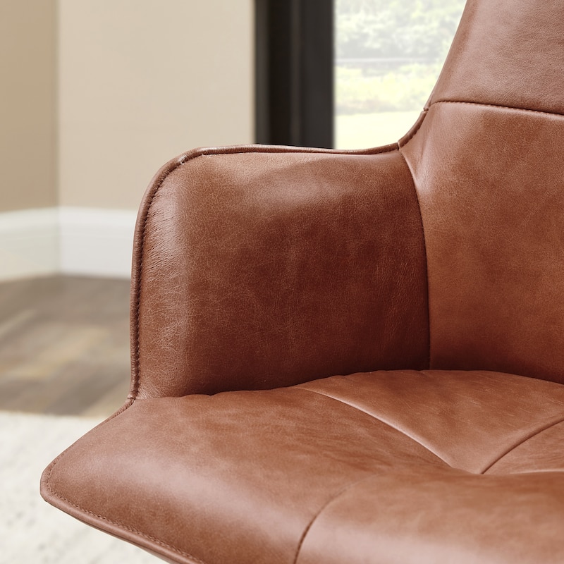 Art Leon Genuine Leather Home Office Swivel Chair
