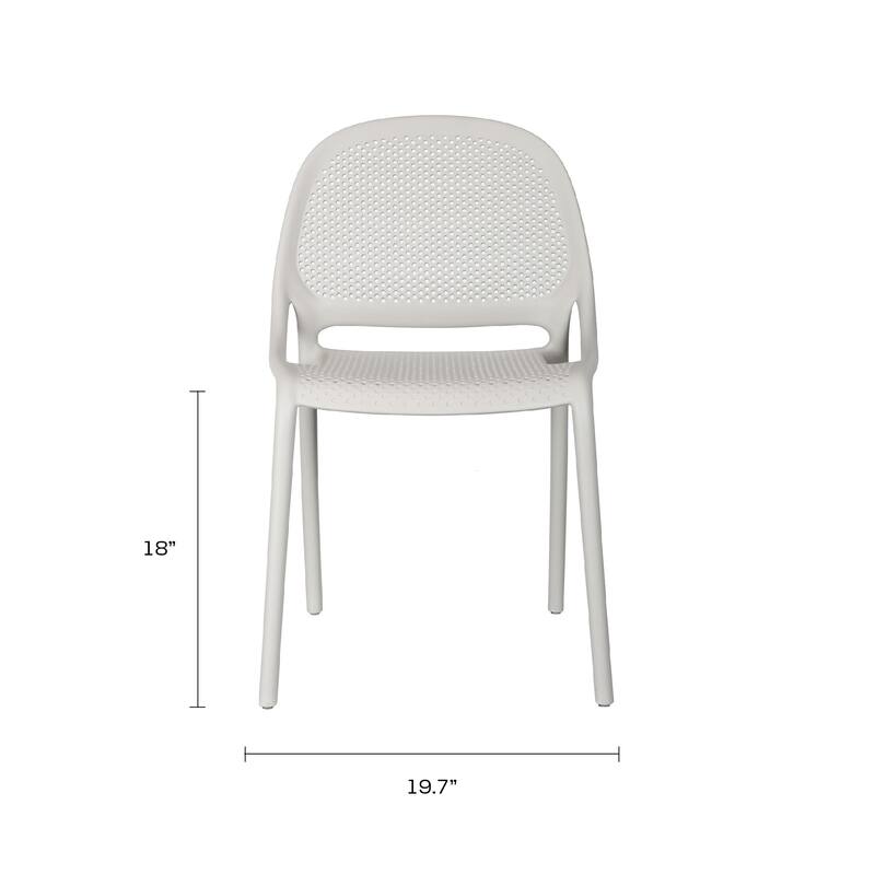 Shay Stackable Plastic Chair for Indoors or Outdoors - Set of 2