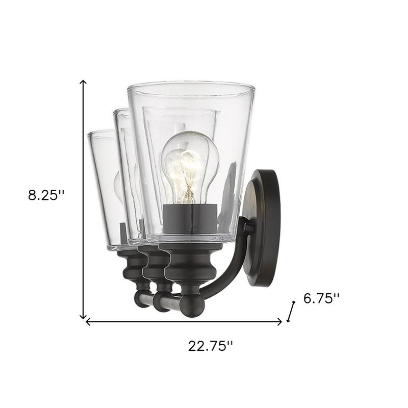 Modern Clear Glass Shade Wall Sconce with Swing Arm for Home Lighting