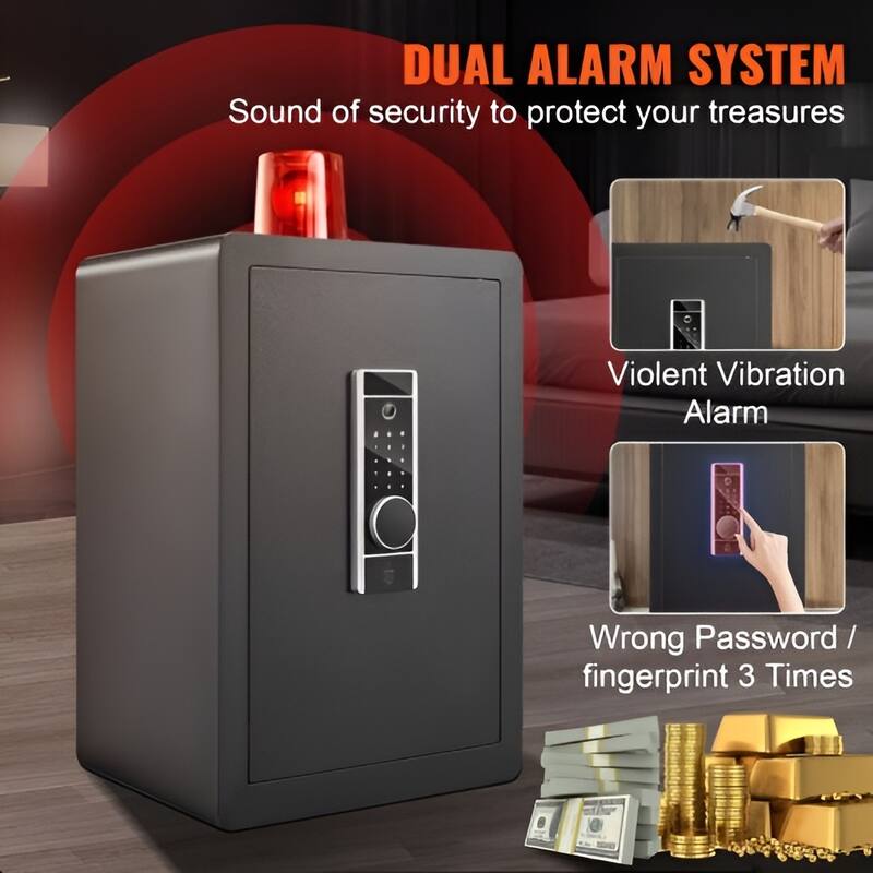 Black Cold-Rolled Carbon Steel Safe with Fingerprint and Alarm