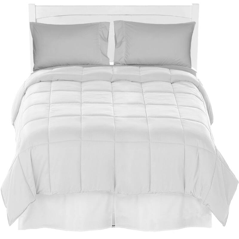 Bare Home Microfiber Comforter, Sheet Set, and Bed Skirt