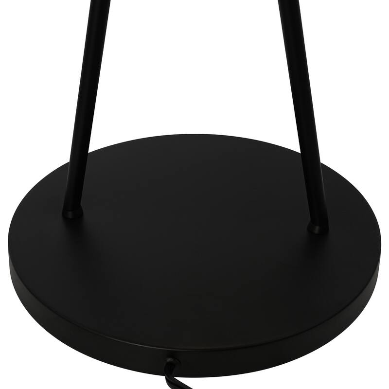 Artcraft Cortina 6-Light Floor Lamp - Black with Brushed Brass Accent