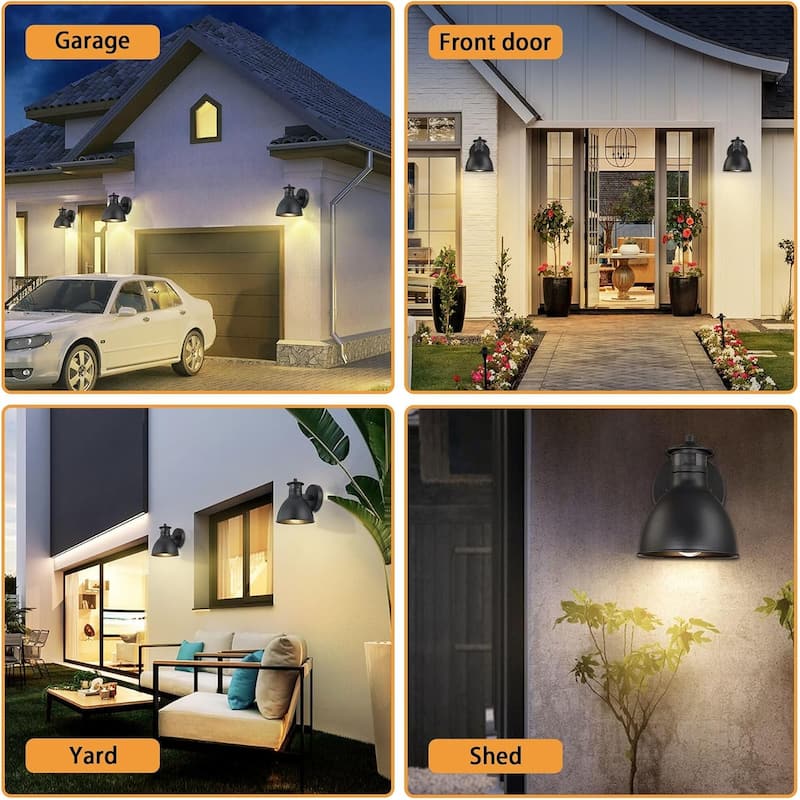 1 pack wall light black patio light metal porch light