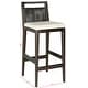 preview thumbnail 12 of 13, SAFAVIEH 29-inch Darin Black/ White Cushion Barstool - 15.8" x 20.5" x 38.8"