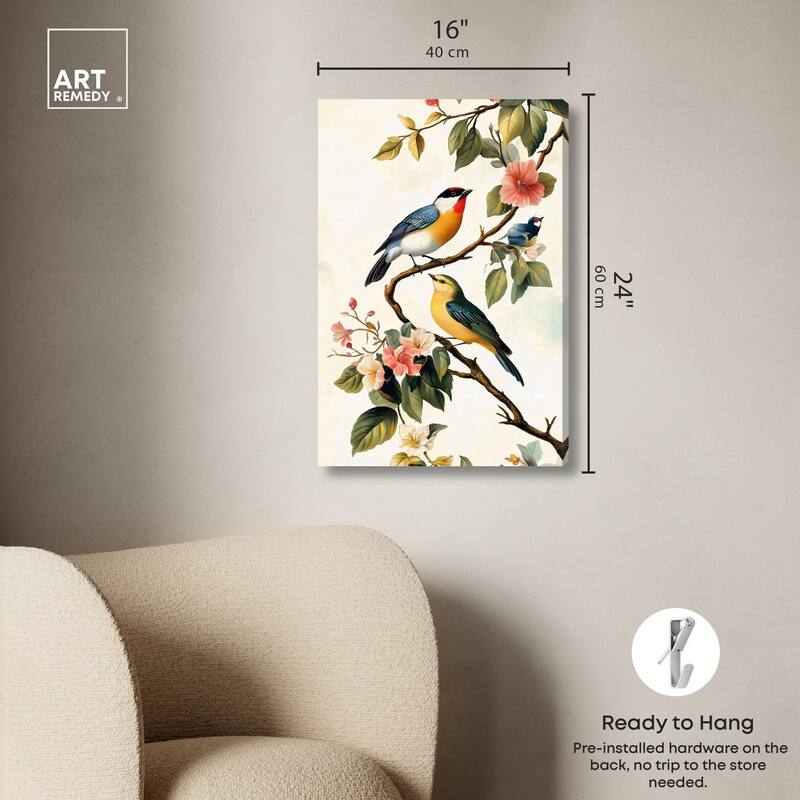 Colorful Perch Canvas by Art Remedy, Gallery Wrapped