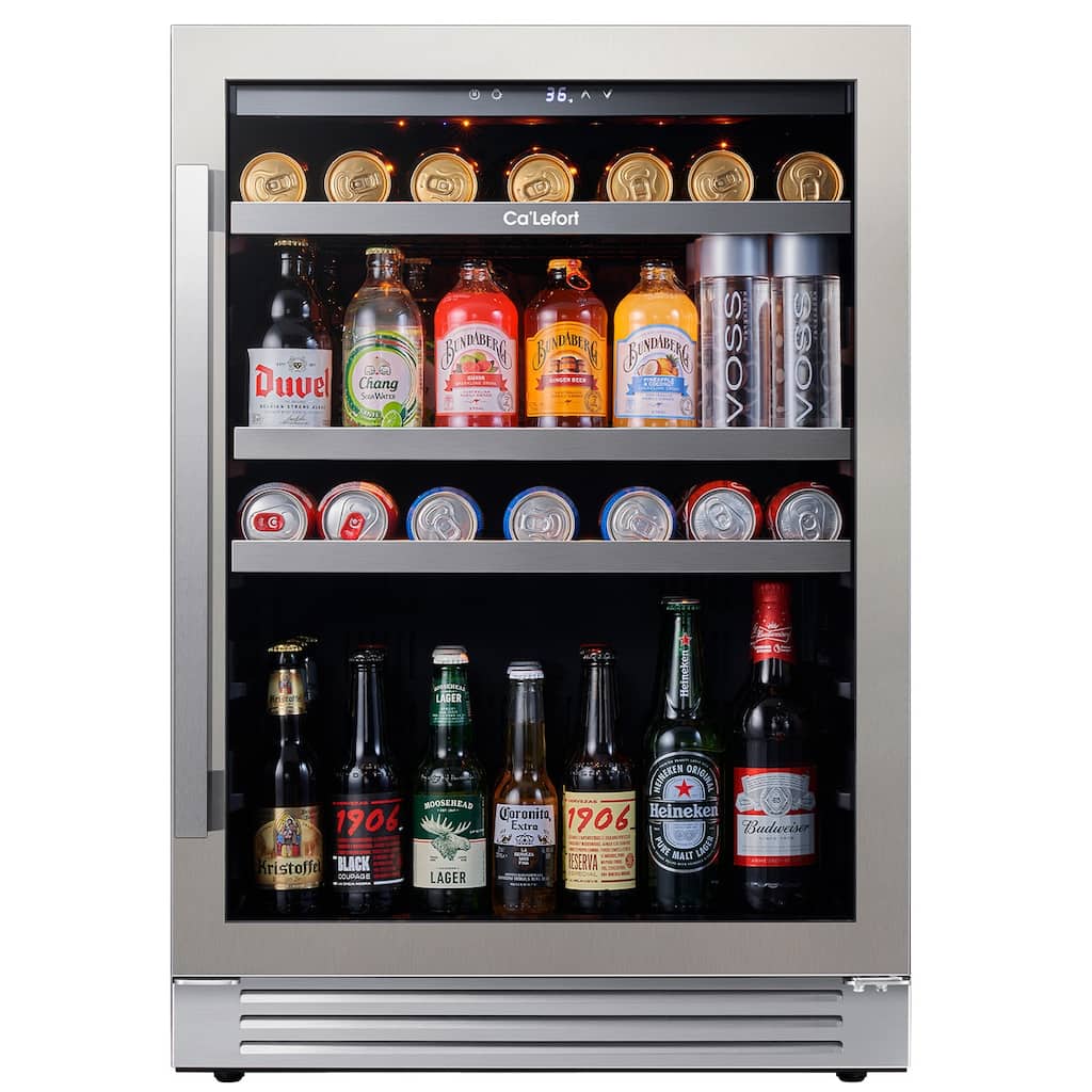 Ca'Lefort 24 inch 140 Can Beverage Cooler Built-in/ Freestanding Frost Free Beverage Center - 24 inch