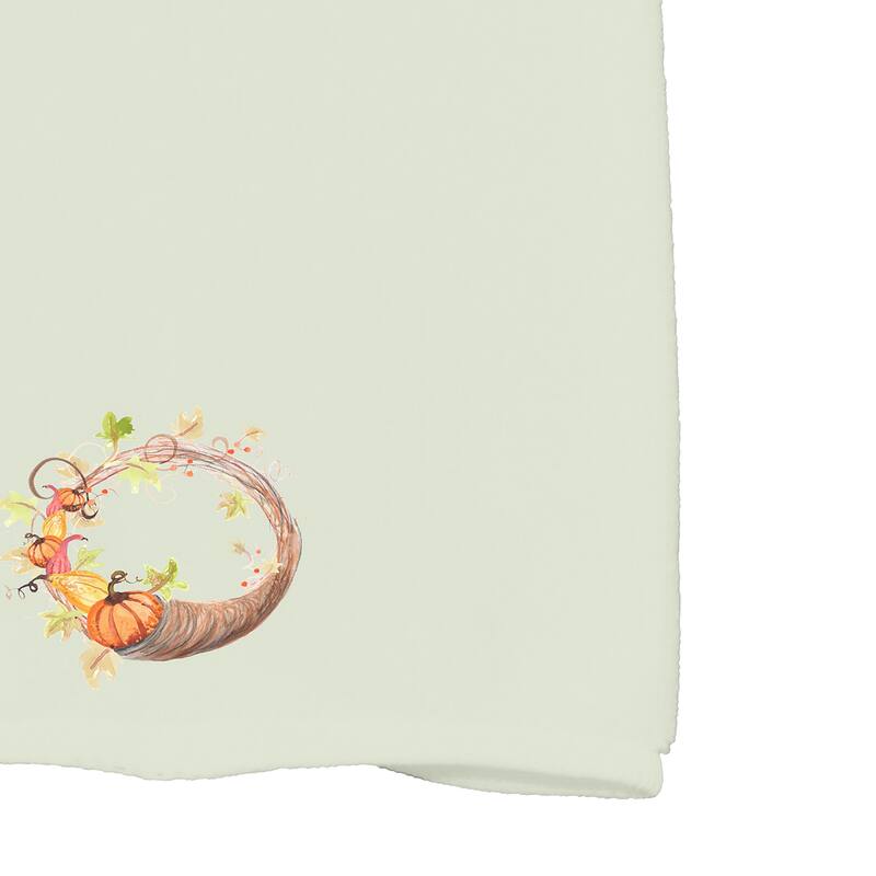 Cornicopia Wreath 18 x 30 Inch Fall Print Hand Towel