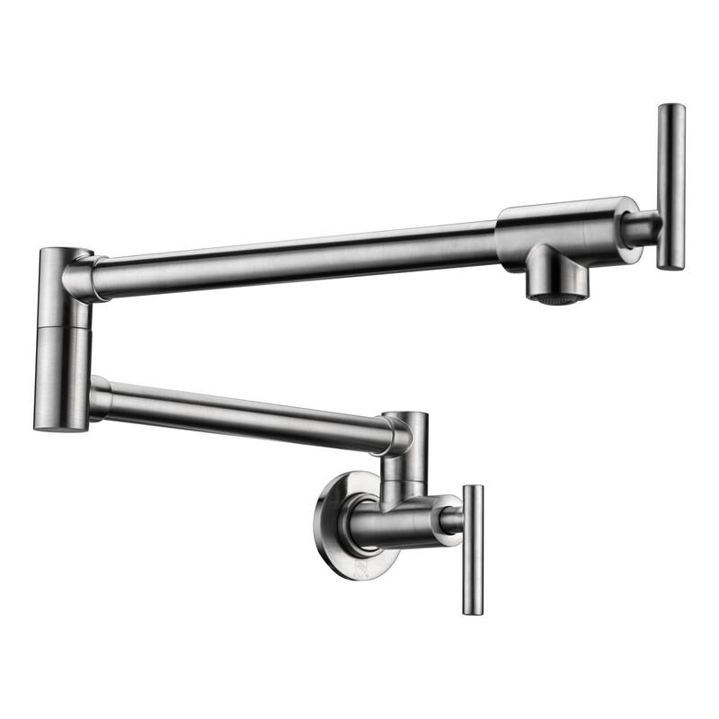 ANZZI Braccia Series 24" Wall Mounted Pot Filler - Brushed Nickel