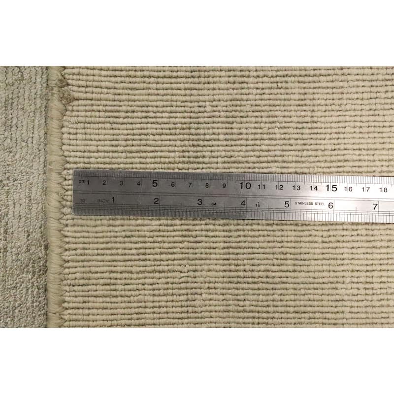 Hand Knotted Oriental Viscose Silk Carpet Modern Modern Green Abstract Area Rug - 11' 4'' X 8' 0''
