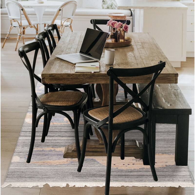 ECARPETGALLERY Flat-Weave Ankara FW Grey Wool Kilim - 5'2 x 7'7