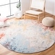preview thumbnail 3 of 19, SAFAVIEH Tulum Laufey Modern Abstract Rug 3' Round - Ivory/Pink - Round