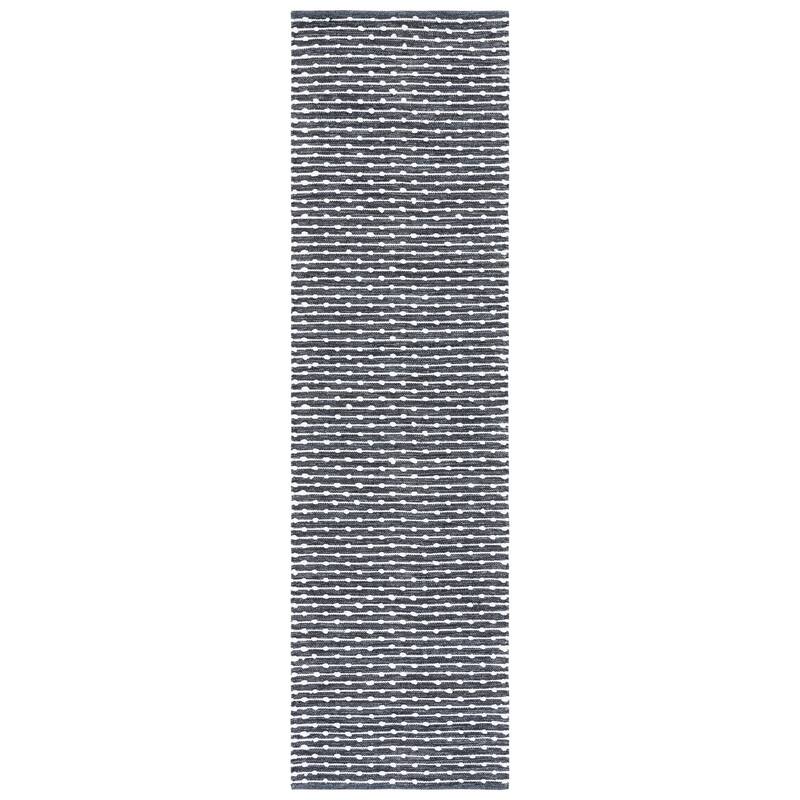 SAFAVIEH Handmade Montauk Millie Casual Rug - 2'3" x 8' Runner - Grey/Ivory