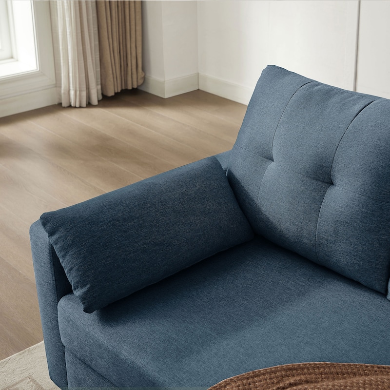 101" Sectional Sofa with Storage Ottoman