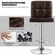 preview thumbnail 9 of 8, Gymax Set of 4 PU Leather Bar Stool Swivel Bar Chair w/ Adjustable - 17'' x 16'' x 38'' - 46'' (L x W x H)
