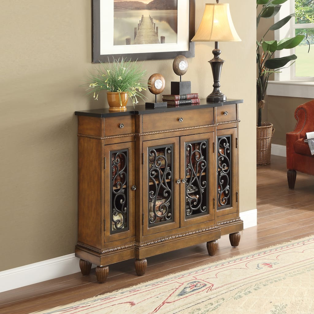Babel Oak 4-door Console Table