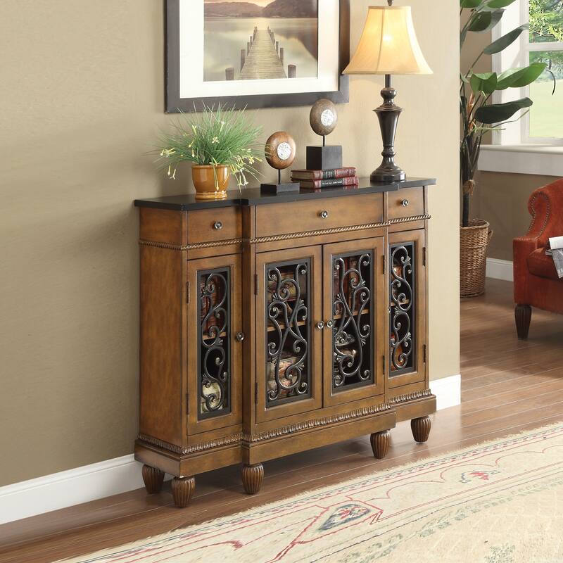 Babel Oak 4-door Console Table