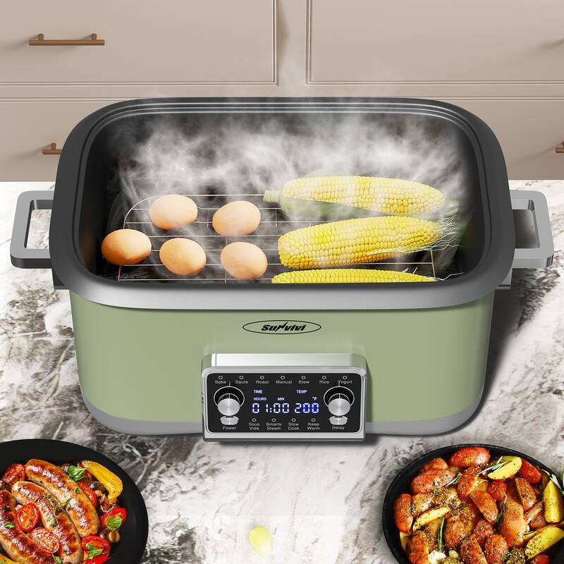 12-in-1 Digital Programmable Slow Cooker, 8 Quart Multi-Cooker