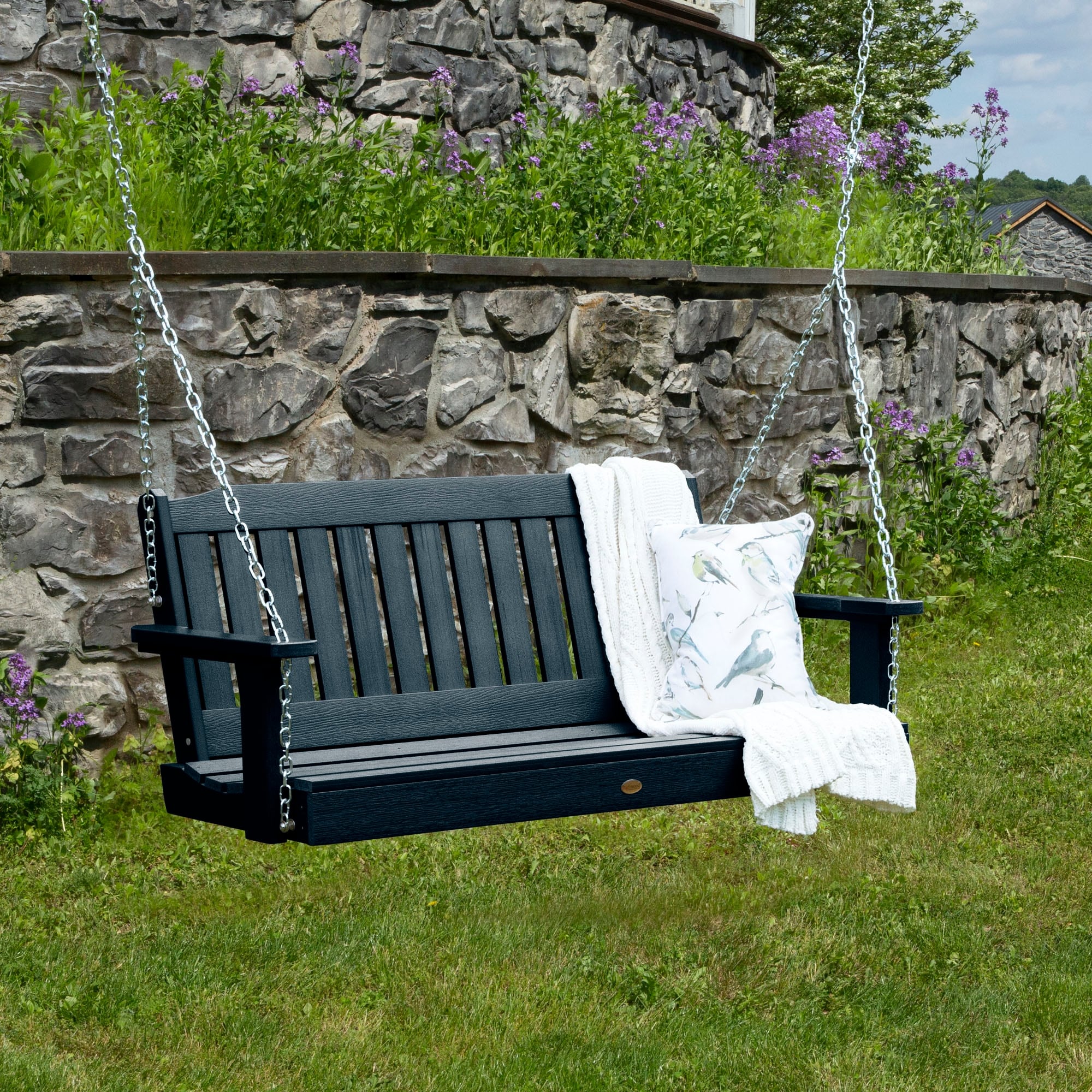 4 foot deals wooden porch swing