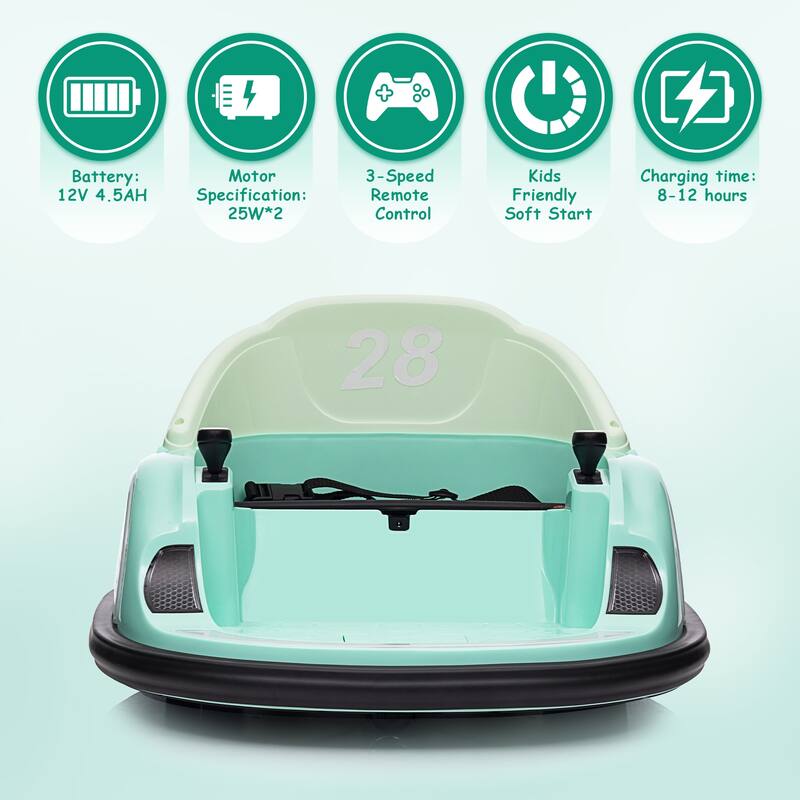 Electric 12V Ride On Bumper Car for Kids Gifts