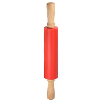 Silicone Rolling Pins for Baking 38cm x 5.2cm Red