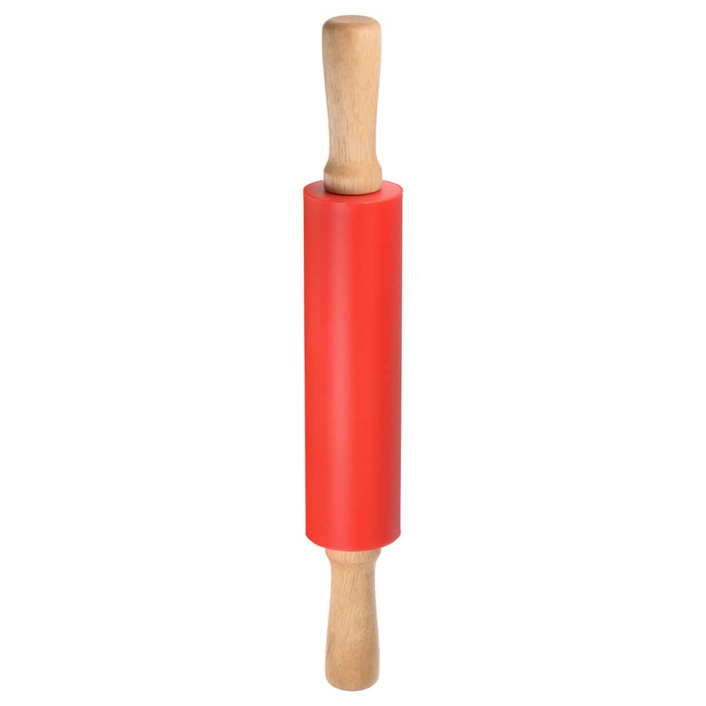 Silicone Rolling Pins for Baking 38cm x 5.2cm Red