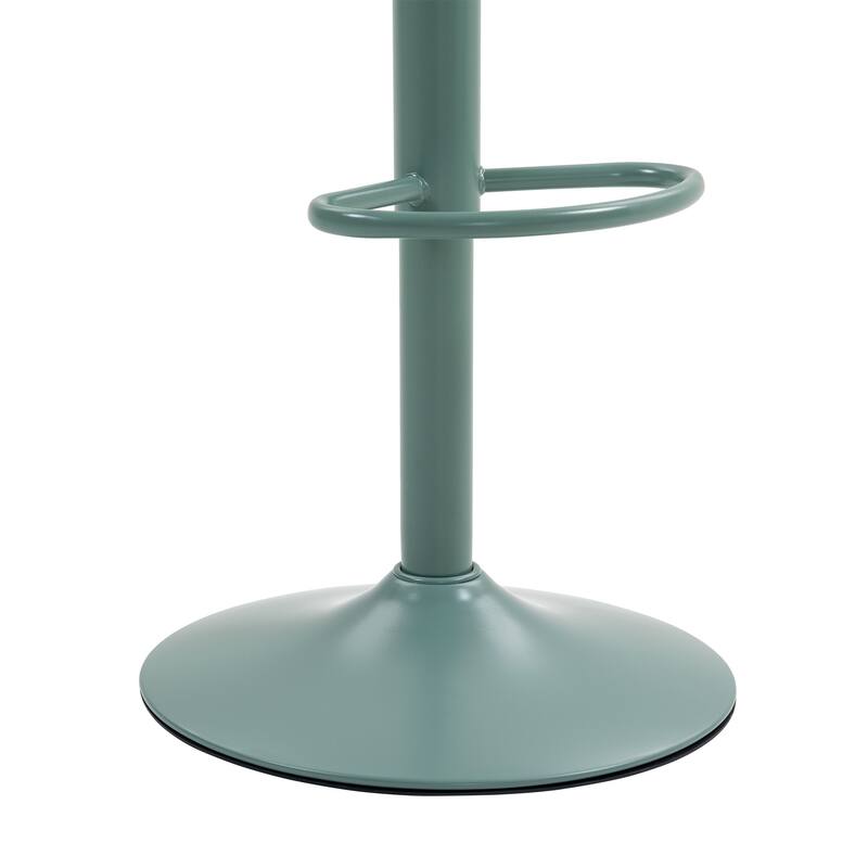 Counter Height Bar Stools Set of 2, Height Adjustable Swivel Bar Stools, Armless PU Leather Kitchen Island Chairs