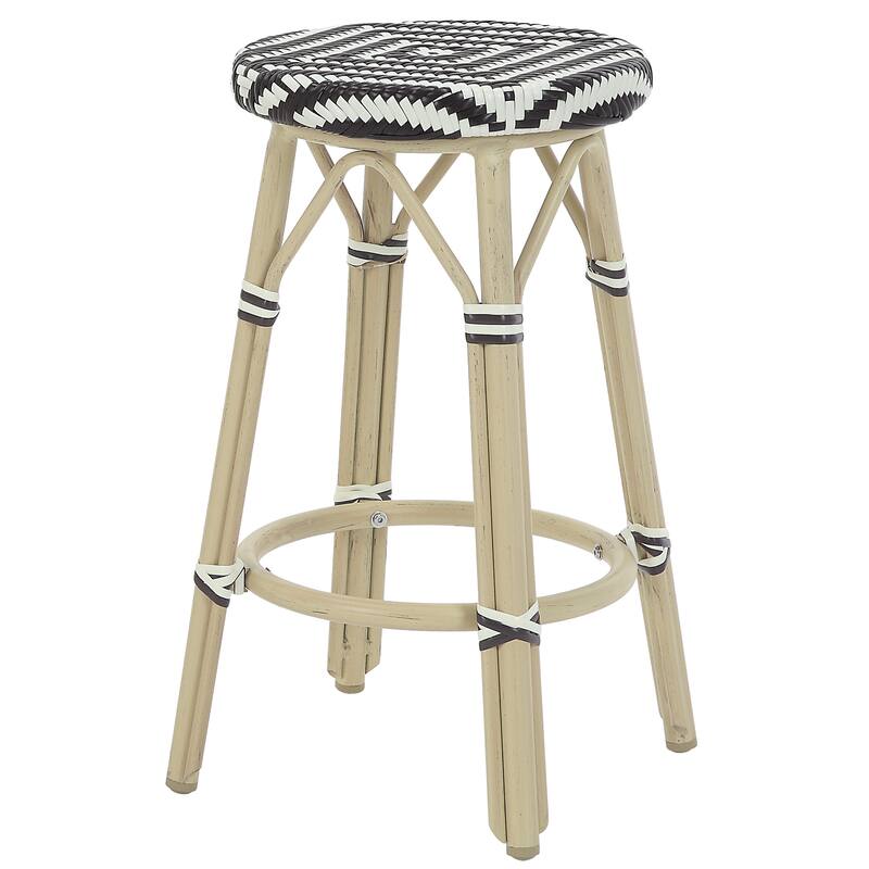 Elena Bohemian Round Wicker Patio Stools (Set of 2) by Furniture of America