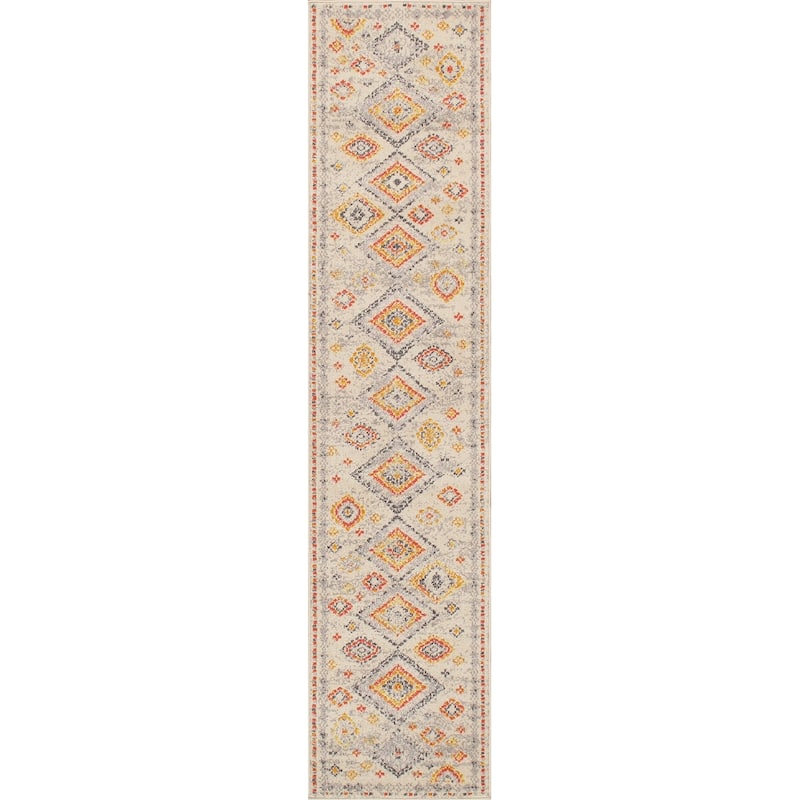 Pasargad Home Turkish Aldora Design Geometric Beige Area Rug - 2' 4" X 10' 0" - Beige