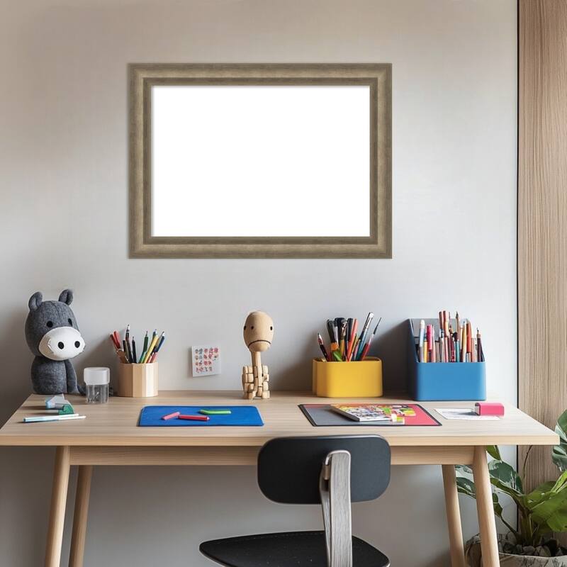 Amanti Art Angled Bronze Framed Dry Erase Magnetic Board