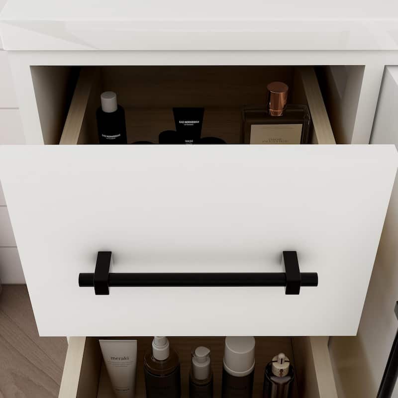Victoria 36'' L Drawer Freestanding Vanity with Acrylic Sink - 35.5