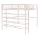 preview thumbnail 5 of 7, Full Size Metal Loft Bed with 4-Tier Shelves and Storage, Pink