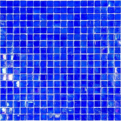 Apollo tile 12" x 12" Skosh Glossy Light Tiffany Blue Glass Tile (18.69 sq ft/case) - 20 Pack