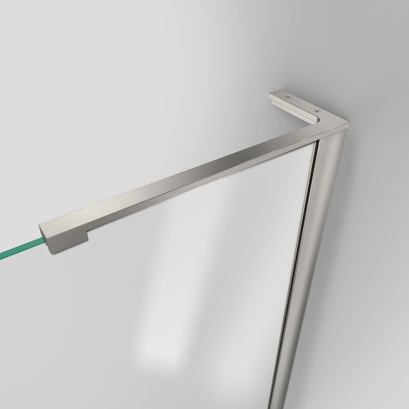 DreamLine Unidoor-LS 46-47 in. W x 72 in. H Frameless Hinged Shower Door with L-Bar - 46" - 47" W