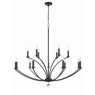 Crystorama Lighting Group MIL-8015 Mila 15 Light 48" Wide Taper Candle