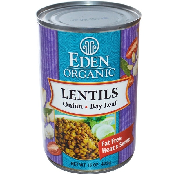 Eden Foods Organic Lentils with Onion and Bay Leaf - Case of 12 - 15 oz.