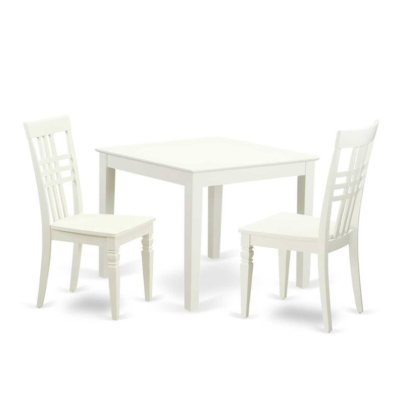 Dining Table Set for 4 - Square Kitchen Table & Chairs Set - Modern Wood Dining Room Furniture