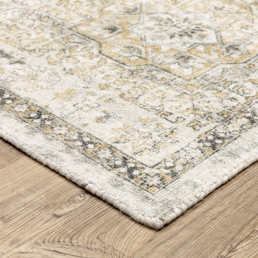 Style Haven Willett Oriental Grey/ Gold Area Rug