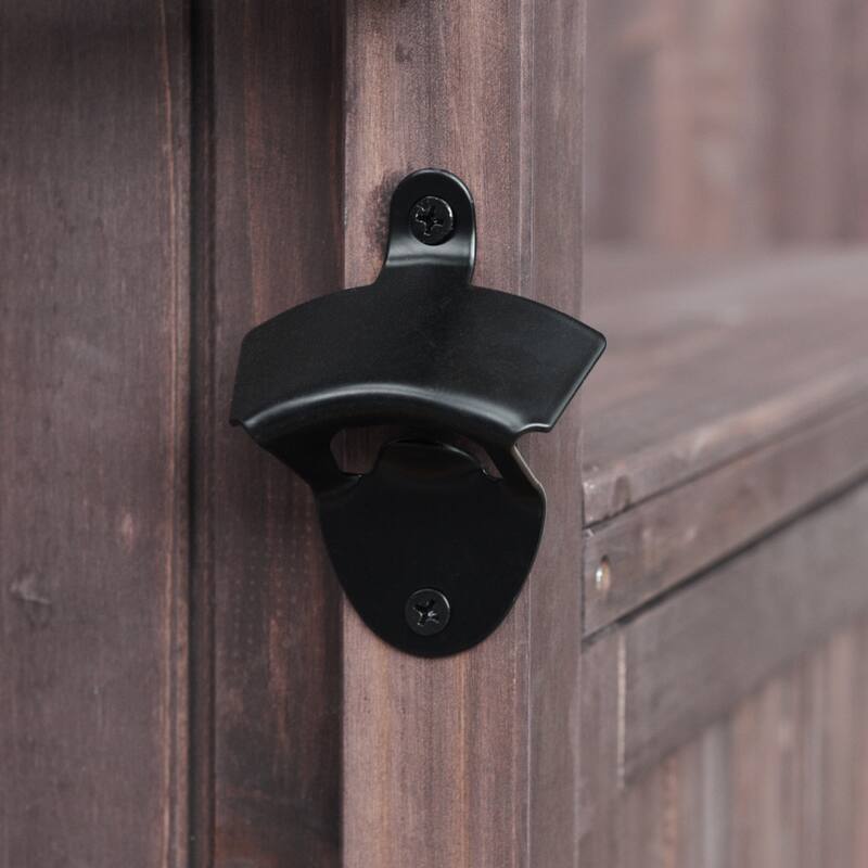 80 Inch Outdoor Kitchen Island with Solid Fir Wood and Stainless Steel Top