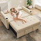 preview thumbnail 7 of 28, 3-in-1 Convertible Sleeper Sofa Bed with Pull-Out Bed, Corduroy Futon, Charging Port & Side Pocket