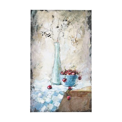 Still Life with Cherries (30 x 50) Canvas Art Print