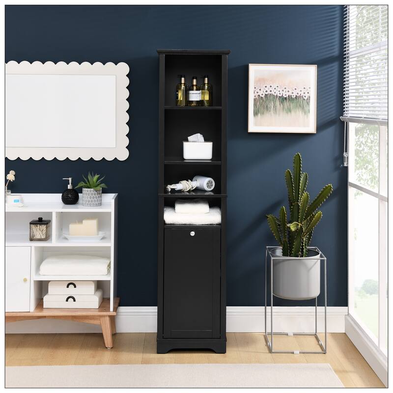 64" Tall Bathroom Storage Cabinet for Small Space
