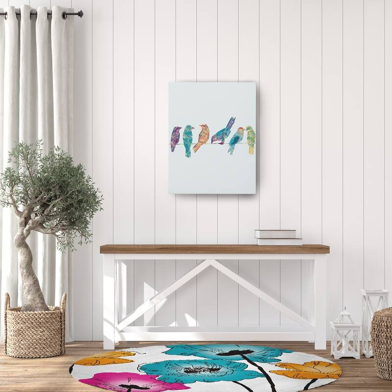 Popping Poppies Spring Chenille Rug